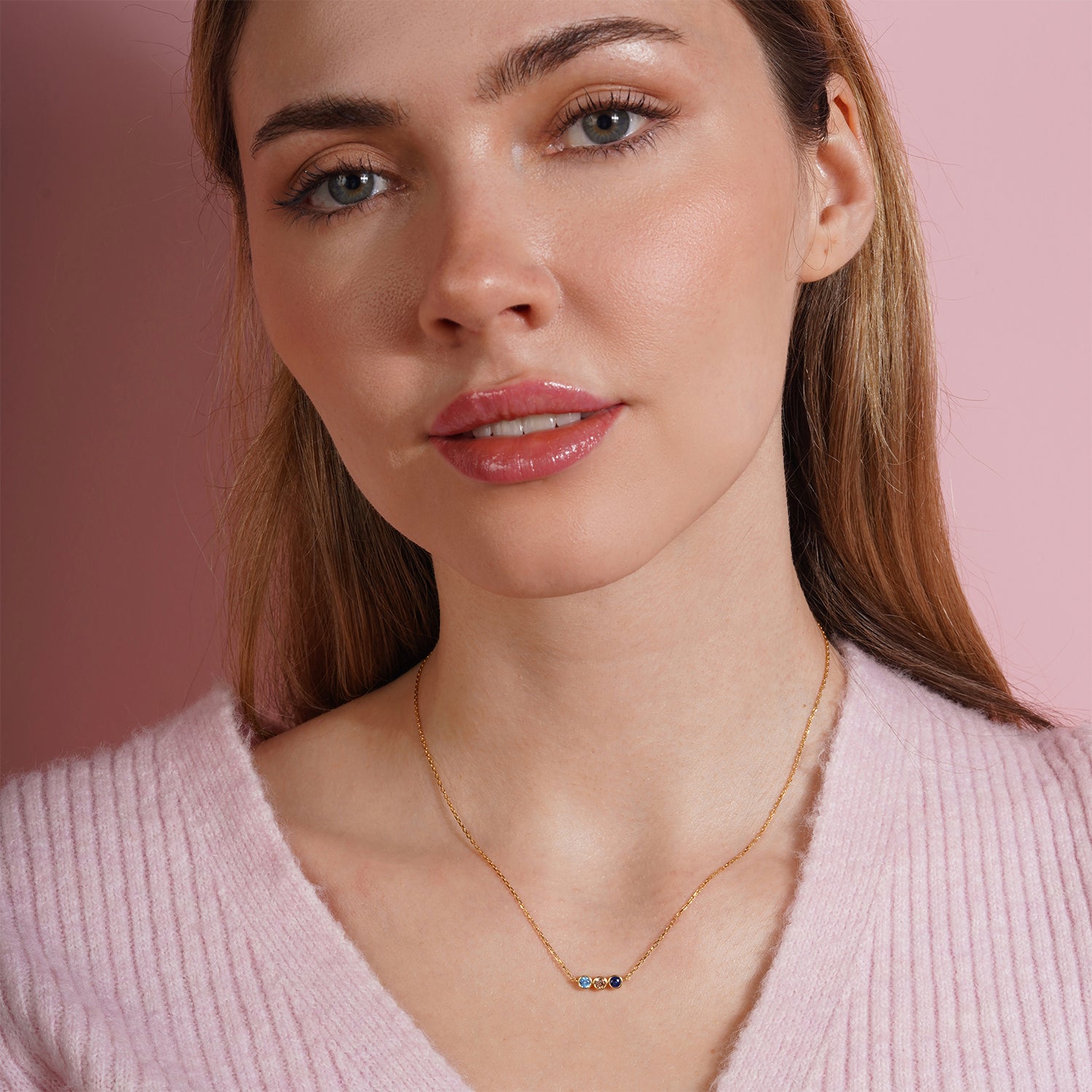 Custom Made Multi-Birthstone Necklace