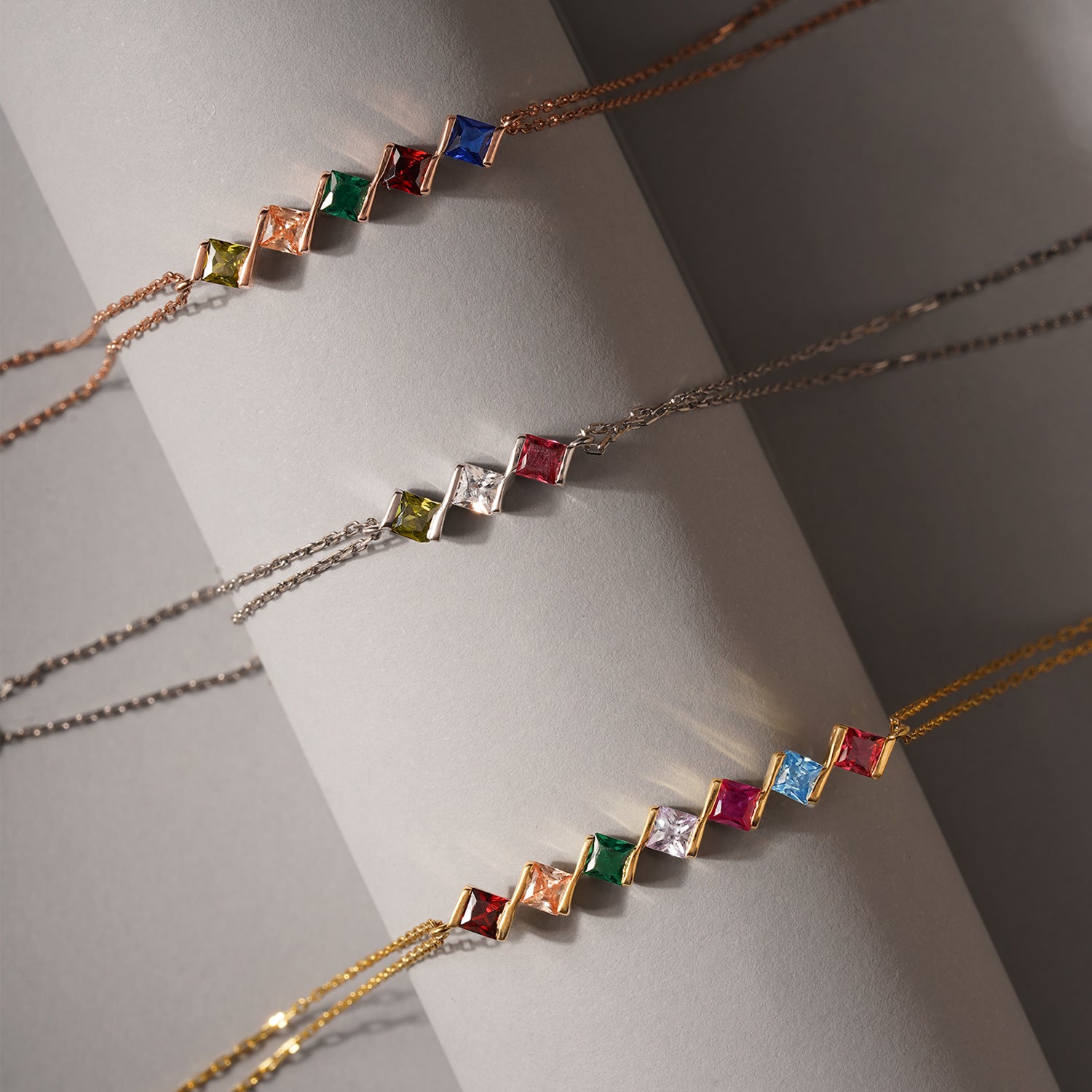Princess Shaped Birthstone Bracelet