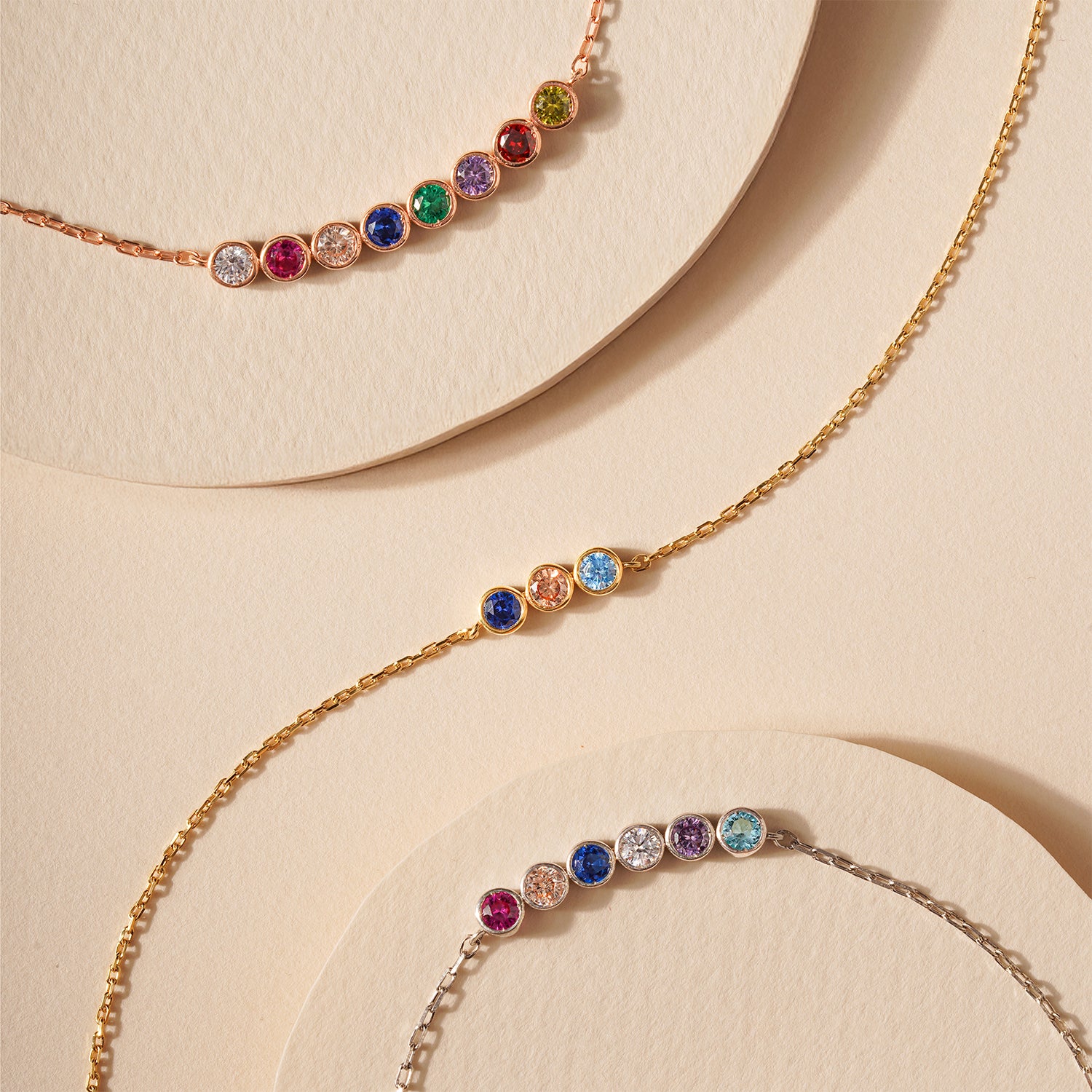 Custom Made Multi-Birthstone Necklace