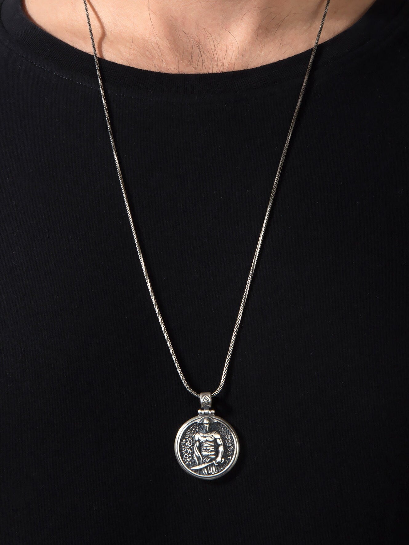 Spartan Leonidas Necklace, 925 Silver Warrior Jewelry For Men, Greek Warrior Necklace, Spartan Helmet Pendant, Unique Gift For Father's Day