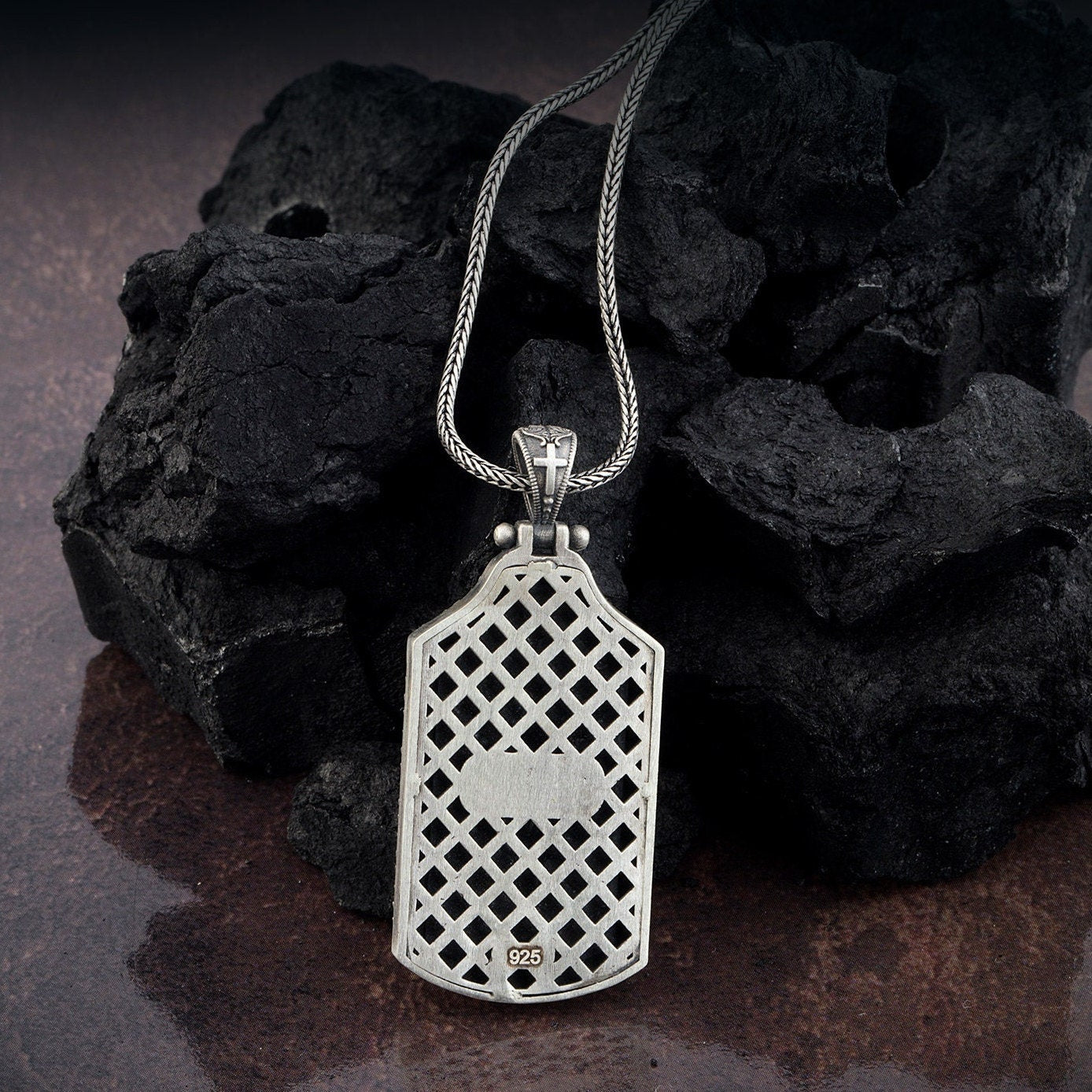 Solid Silver Cross Ascension Jesus Pendant, Cross Pendant, Gift For Father, Religious Gift, Crucifix Necklace, Unique Gift For Father's Day