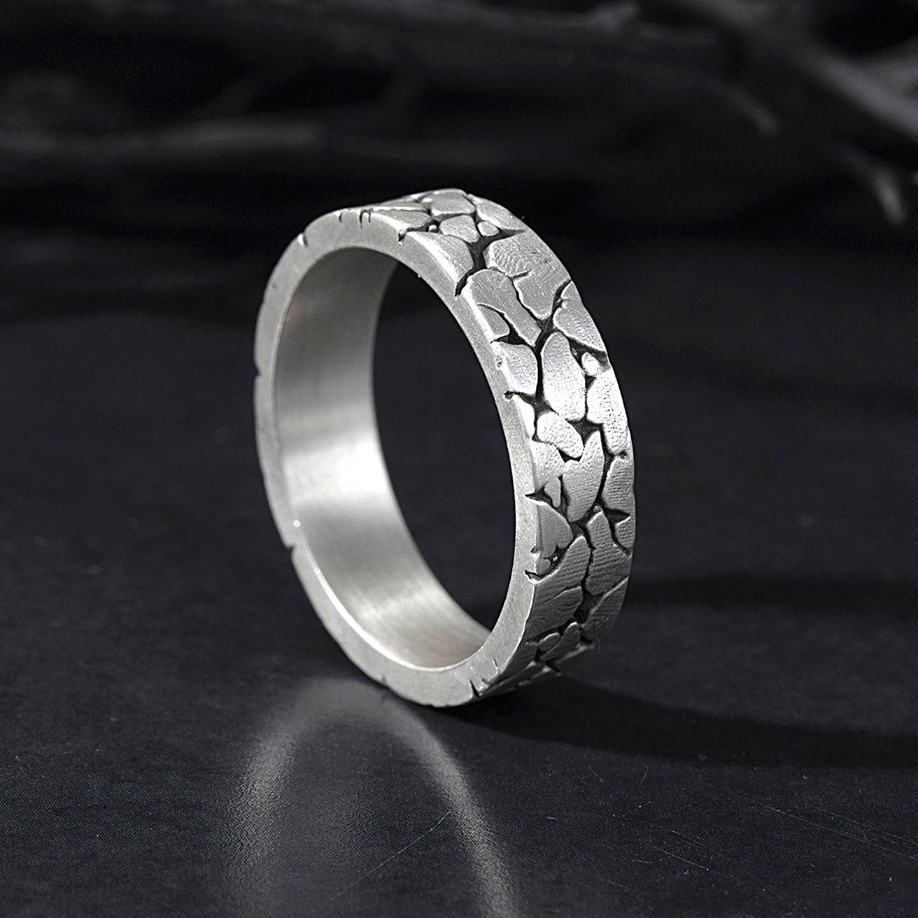 Silver Stylish Men Wedding Bands, Engagement Bands For Men, Fashion Men's Wedding Rings, Gifts For Boyfriends, Unique Gift For Father's Day