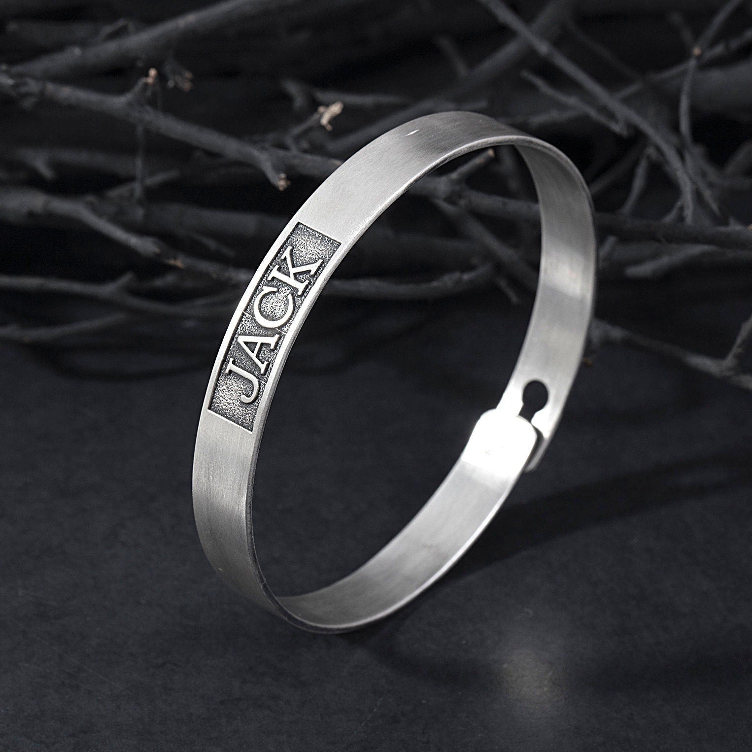 Sterling Silver Name Bracelets, Personalized Men's Jewelry, Gifts For Boyfriends, Family Bracelet For Fathers, Unique Gift For Father's Day