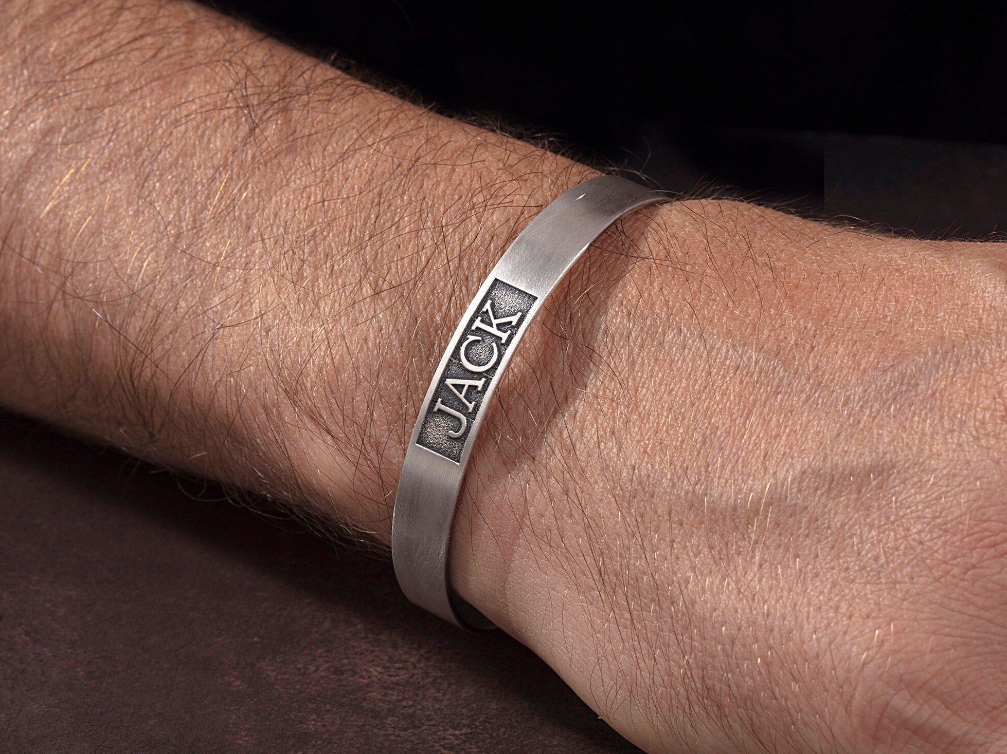Sterling Silver Name Bracelets, Personalized Men's Jewelry, Gifts For Boyfriends, Family Bracelet For Fathers, Unique Gift For Father's Day