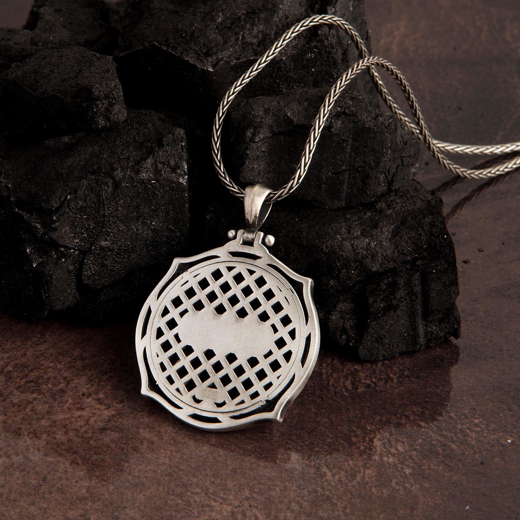 Solid Silver Lion Pendants, Lion Medallion, Wild Lion Necklace, Animal Necklace For Men's, Gift For Father's, Unique Gift For Father's Day