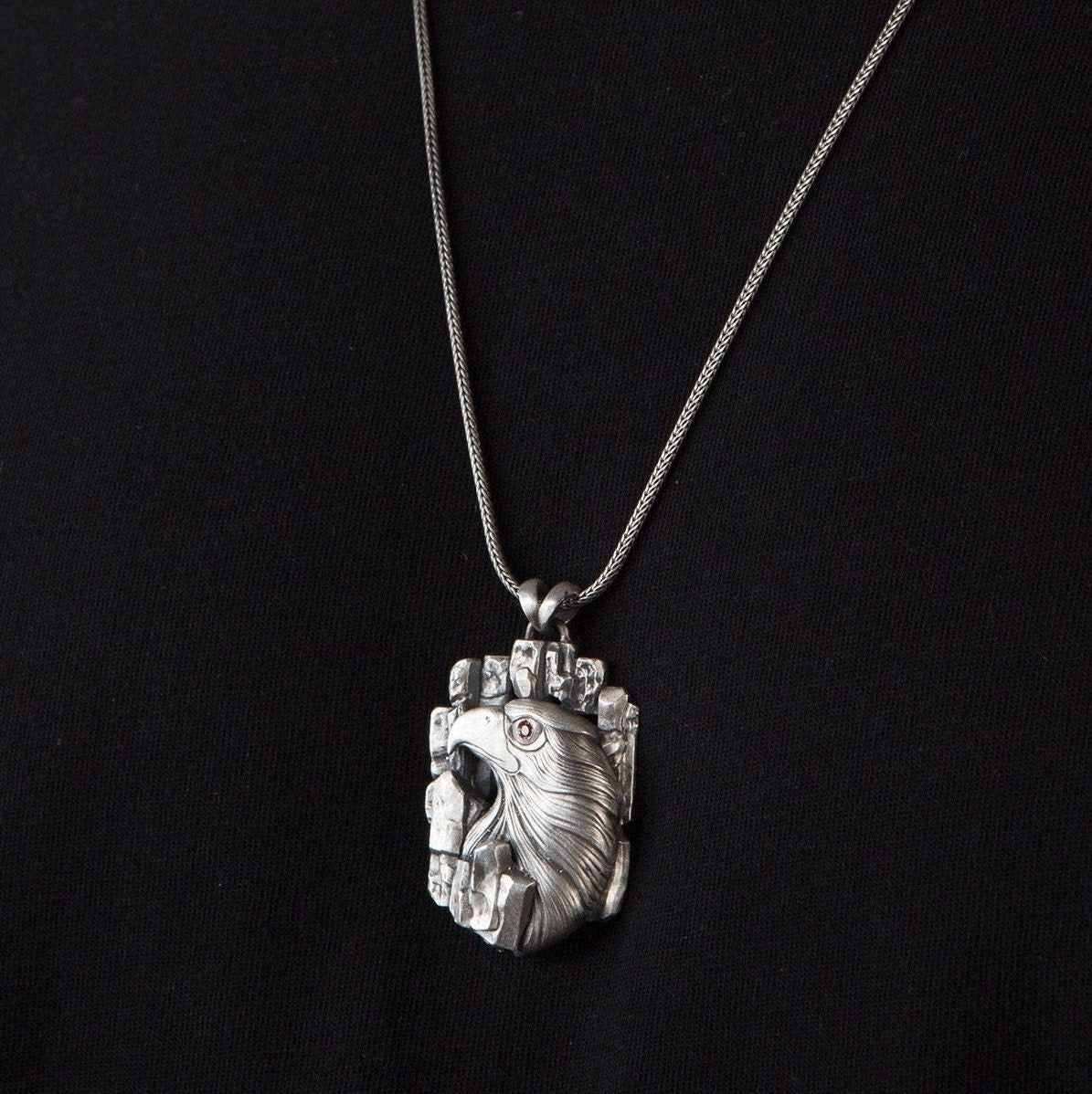 Sterling Silver Eagle Pendants, American Eagle Necklaces, Eagle Man Pendants, Animal Necklaces, Father's Gift, Unique Gift For Father's Day