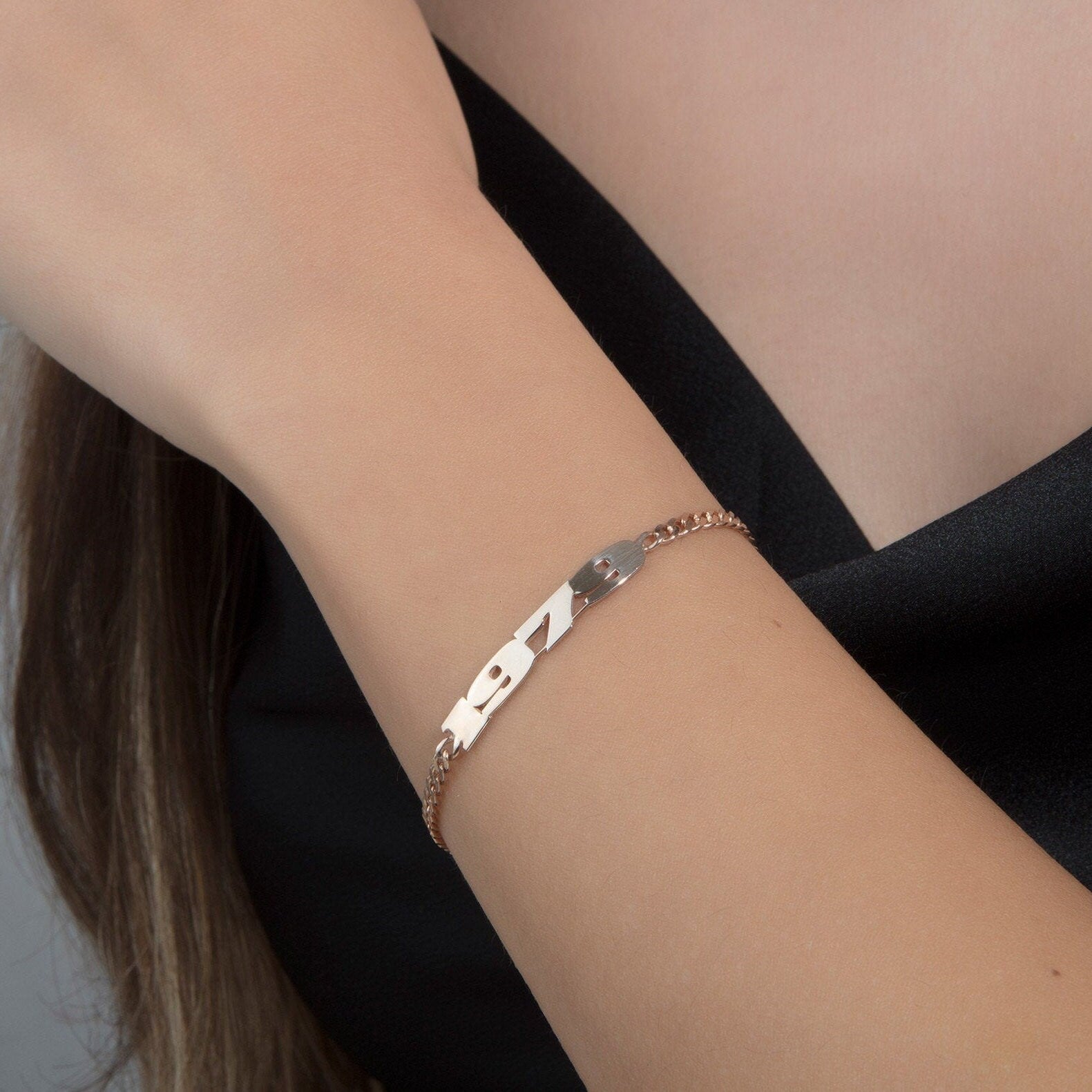 Silver Name Curb Chain Bracelets, 14K Gold Cuban Chain Name Bracelet, Gifts For Mothers, Birthday Gifts For Daughter, Gift For Mothers Day