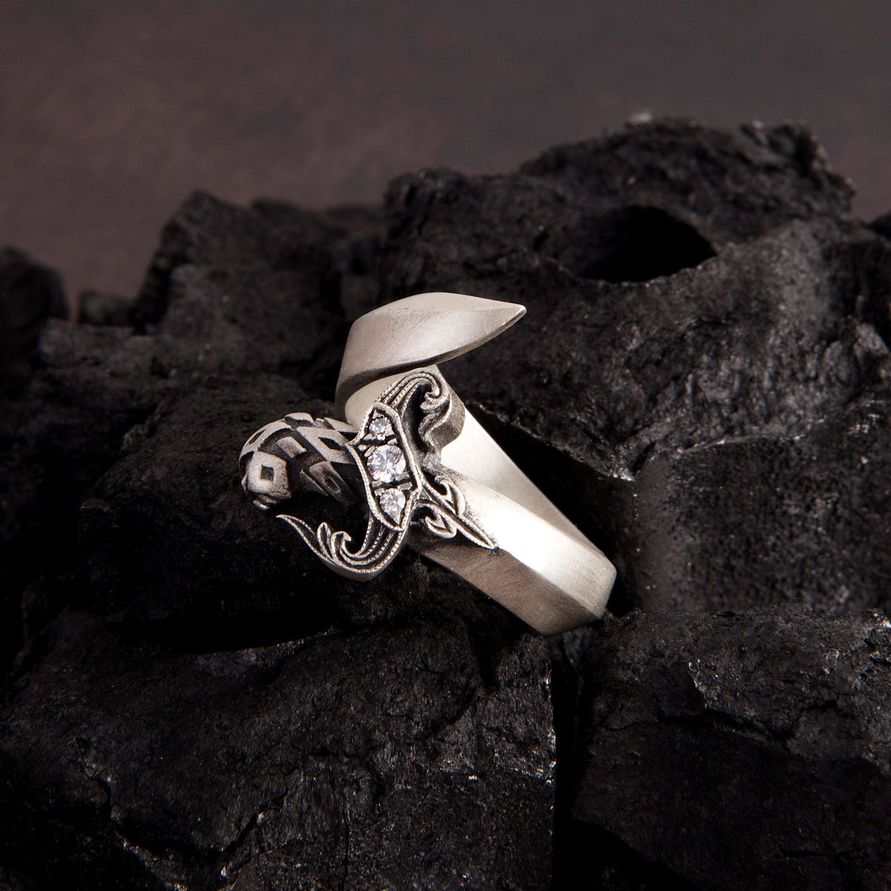 Solid Silver Sword Ring, Gift For Mens, Warrior Sword Man Rings, Handmade Unique Jewelry, Gift For Boyfriends, Unique Gift For Father's Day
