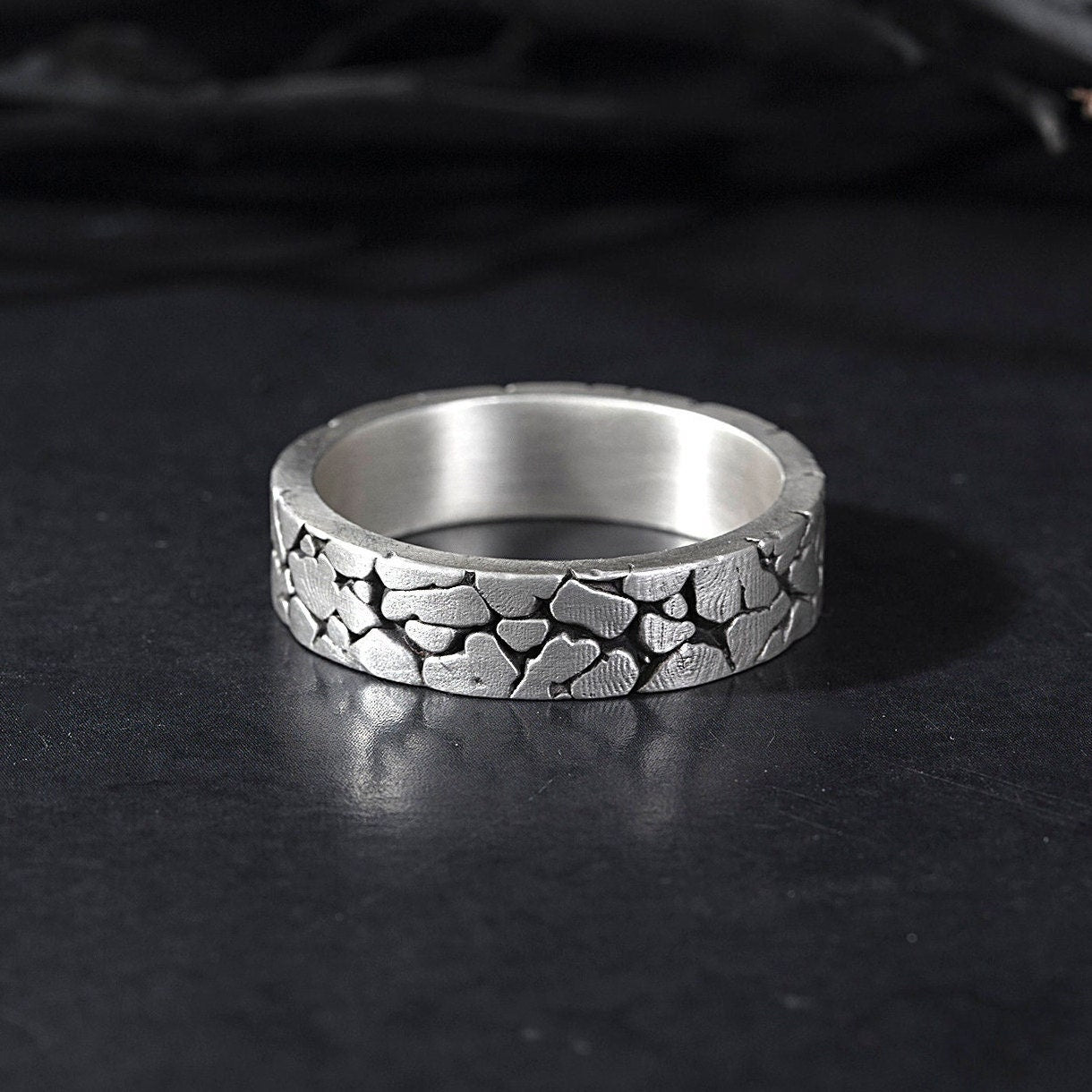 Silver Stylish Men Wedding Bands, Engagement Bands For Men, Fashion Men's Wedding Rings, Gifts For Boyfriends, Unique Gift For Father's Day