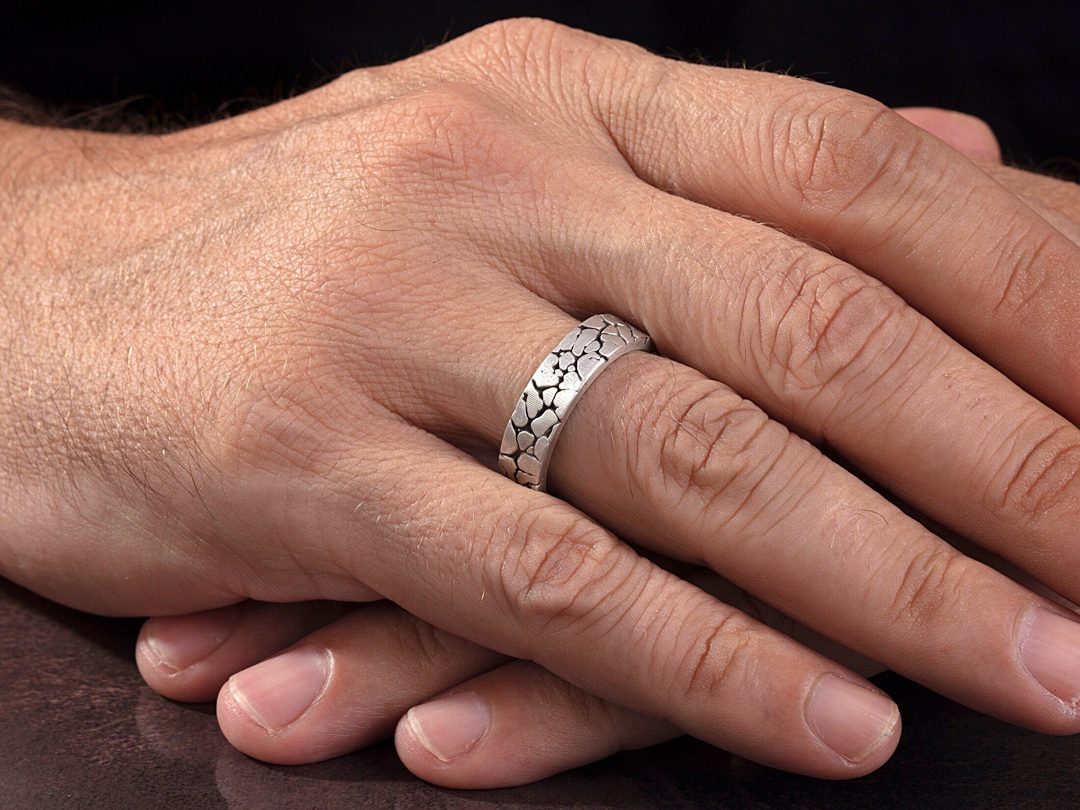 Silver Stylish Men Wedding Bands, Engagement Bands For Men, Fashion Men's Wedding Rings, Gifts For Boyfriends, Unique Gift For Father's Day