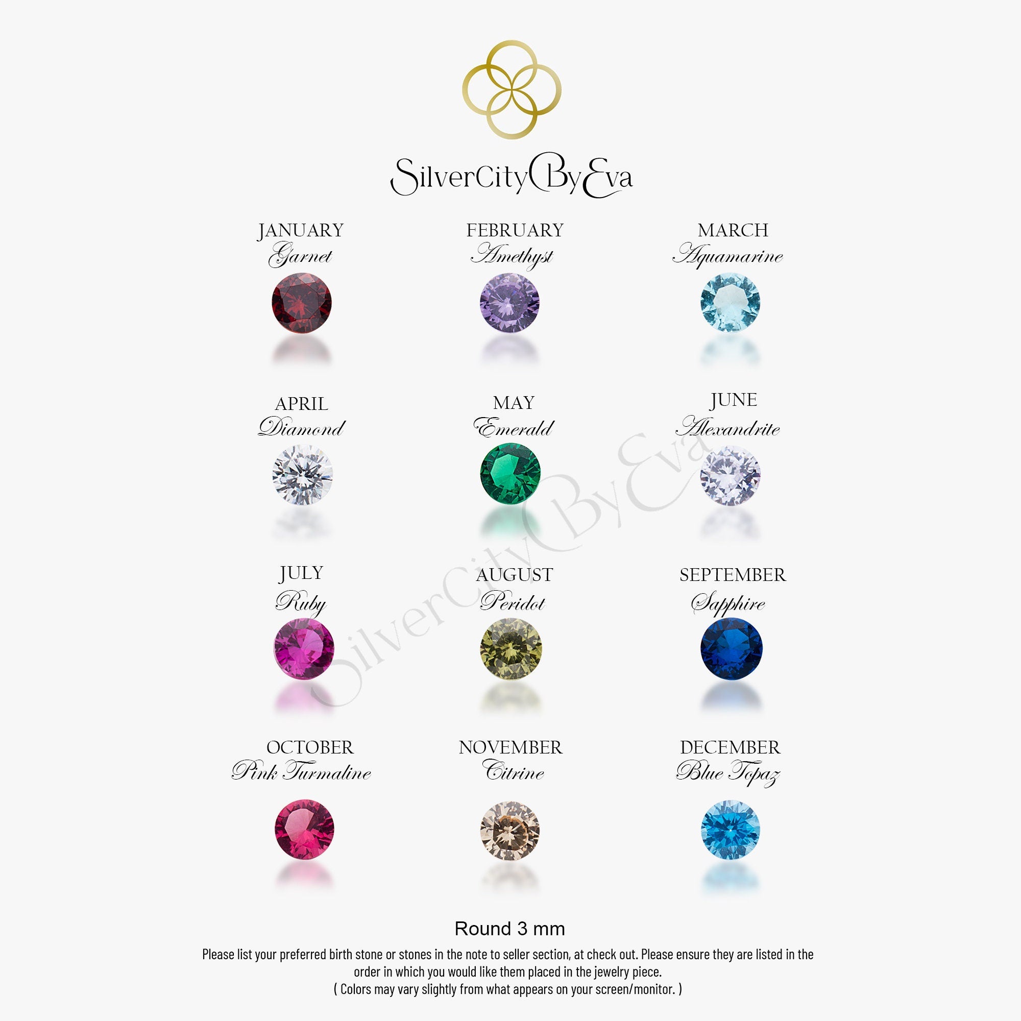 Spaced Birthstone Cuban Chain Necklaces, Custom Gift, Birthday Gifts, 14K Gold Birthstone Necklace, Gift For Mothers, Gift For Mothers Day