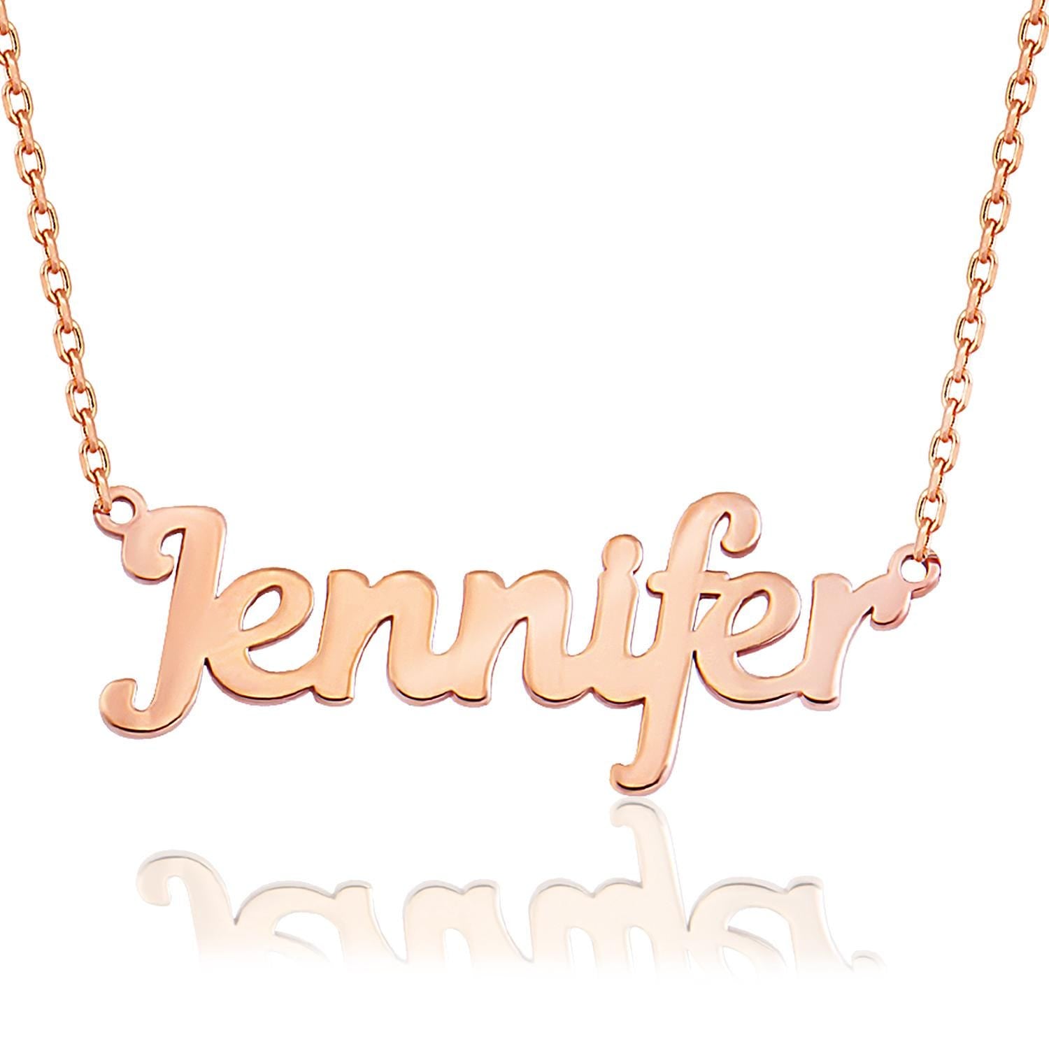 Sterling Silver Name Necklaces, Birthday Gift For Mothers, 14K Solid Gold Custom Name Necklace, Personalized Jewelry, Gift For Mothers Day