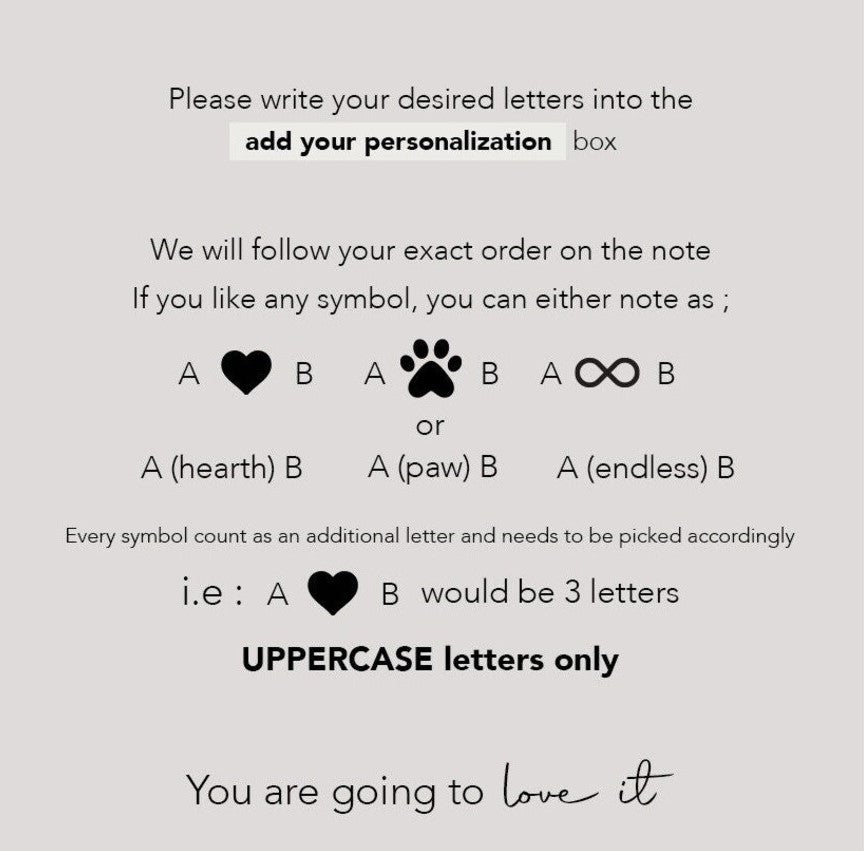 Personalized Initials-Letters-Symbols Charm Bracelet