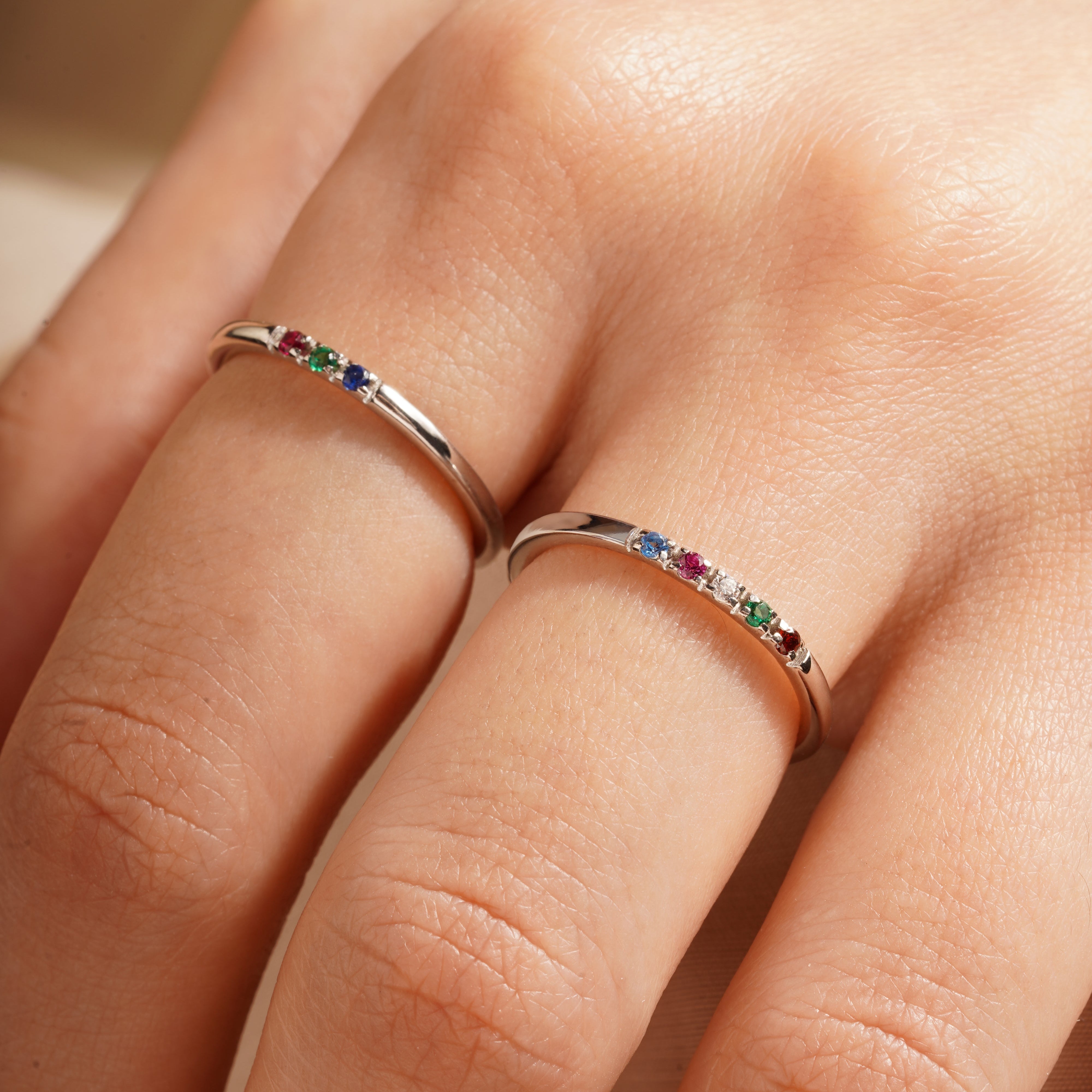 Dainty Stackable Birthstone Ring