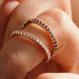 Full Eternity Birthstone Ring – Round Prong Setting