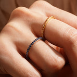 Full Eternity Birthstone Ring – Round Prong Setting