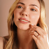 Princess Shaped Birthstone Ring For Mothers