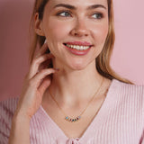 Oval Shaped Birthstone Necklace