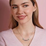 Oval Shaped Birthstone Necklace