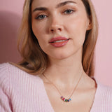 Marquise Shaped Family Birthstone Necklace