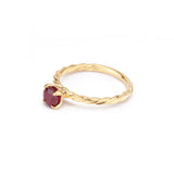 Twist Band Ruby Ring - Engagement Ring For Women
