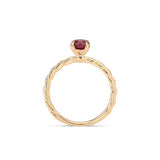 Twist Band Ruby Ring - Engagement Ring For Women
