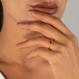 Twist Band Ruby Ring - Engagement Ring For Women