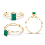 Emerald Engagement Ring For Women - Promise Ring