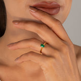 Emerald Engagement Ring For Women - Promise Ring