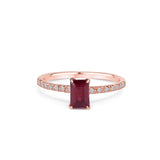 Radiant Ruby & Lab-Grown Diamond Ring - Wedding Ring