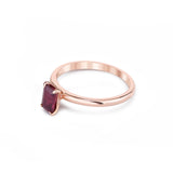 Elegant Ruby Solitaire Ring - Wedding Ring For Women