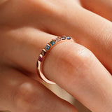 Stackable Princess Cut Birthstone Ring