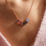 Marquise Shaped Family Birthstone Necklace