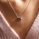 Marquise Shaped Family Birthstone Necklace