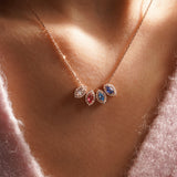 Marquise Shaped Birthstone Necklace