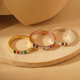 Stackable Princess Cut Birthstone Ring