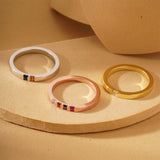 Stackable Princess Cut Birthstone Ring