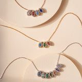 Marquise Shaped Birthstone Necklace