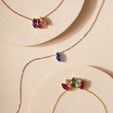 Marquise Shaped Family Birthstone Necklace