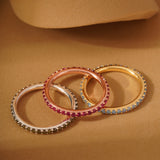 Full Eternity Birthstone Ring – Round Prong Setting