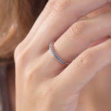 Half Eternity Birthstone Ring – Square Prong Setting