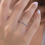 Half Eternity Birthstone Ring – Square Prong Setting