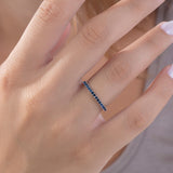 Half Eternity Birthstone Ring – Square Prong Setting