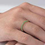 Half Eternity Birthstone Ring – Square Prong Setting