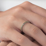 Half Eternity Birthstone Ring – Square Prong Setting