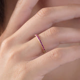 Half Infinity Birthstone Ring – Round Prong Setting