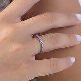 Half Infinity Birthstone Ring – Round Prong Setting