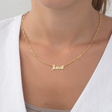 Custom Name Necklace With Figaro Chain