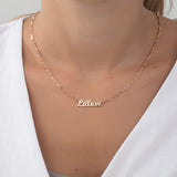 Custom Name Necklace With Figaro Chain