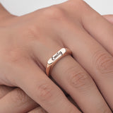 Personalized Name Signet Bar Ring - Personalized Jewelry